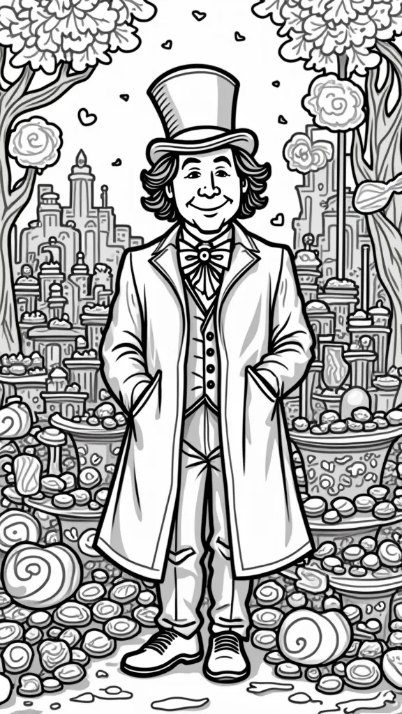 willy wonka coloring page